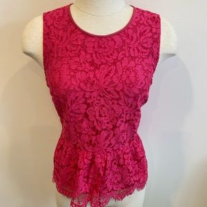 Jcrew lace peplum top
